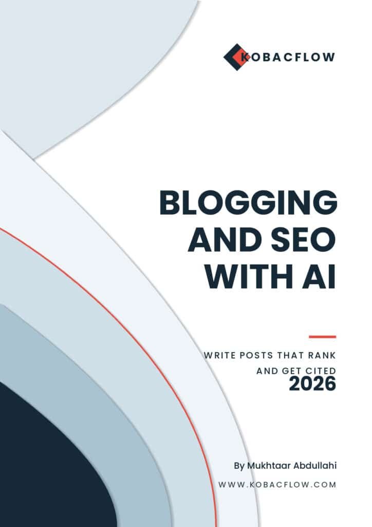 Blogging and SEO with AI e-book cover